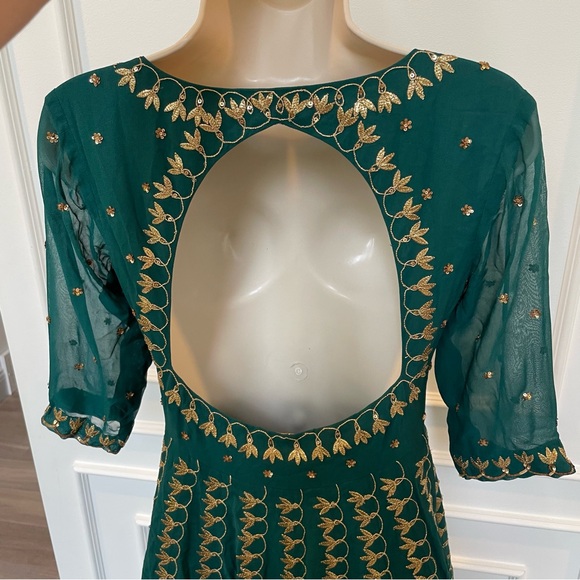Esha Koul Emerald Anarkali Set Size Small - Picture 9 of 16